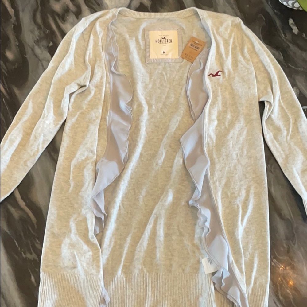 NWT- Hollister grey cardigan